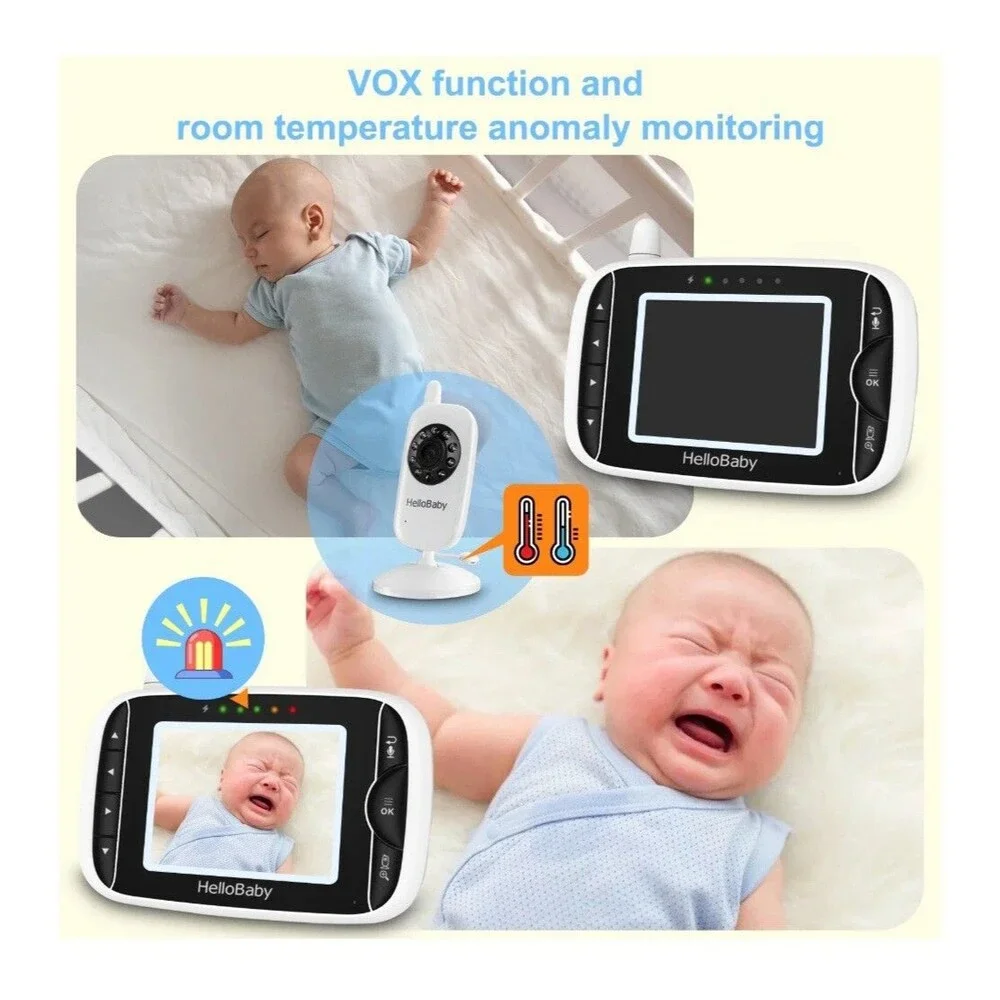 Monitor New HelloBaby Video Baby HB39 with wireless video 2.4GHz Digital